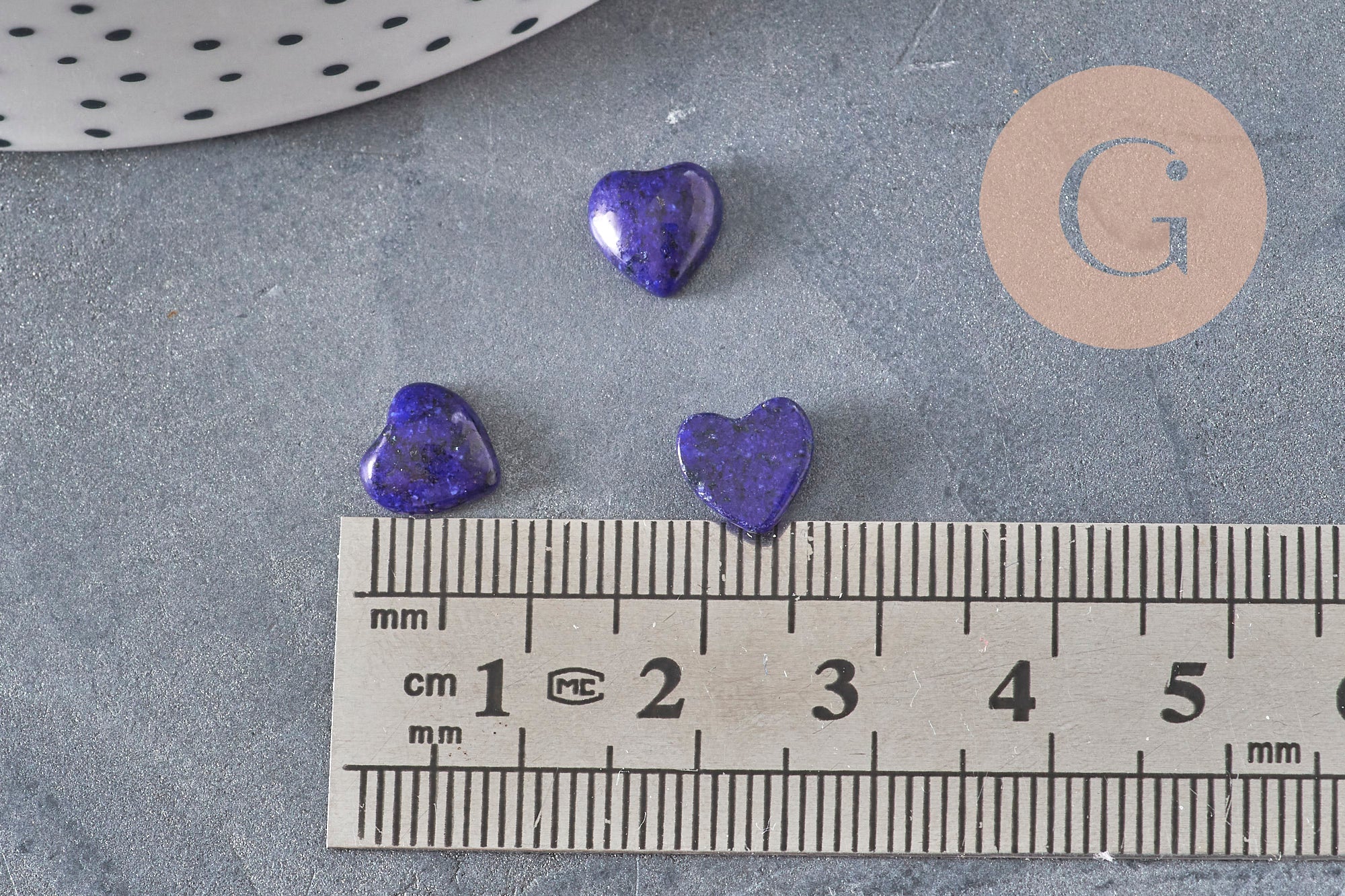 Gingerlily Cabochon coeur lapis lazuli 8x8mm x1