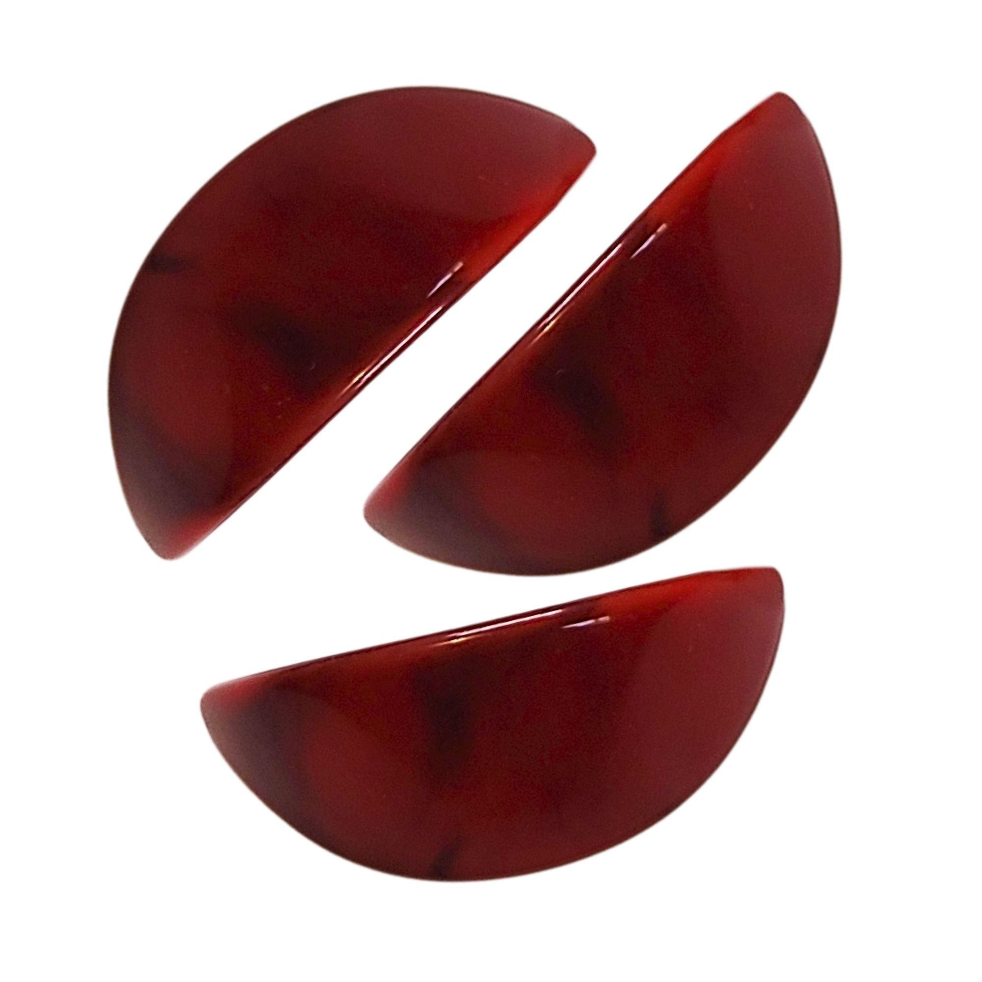 ARTSHOP Clémentis 7 tranches 2 trous rouge marbré x20