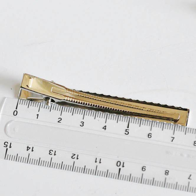 Gingerlily Support barrette G1699 pince crocodile platine x4