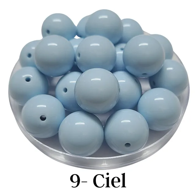 ARTSHOP Boules 20MM n°9 Ciel perle acrylique x10 brillant