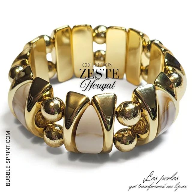 ARTSHOP ZESTE kit bracelet Nougat marbré sans aiguille
