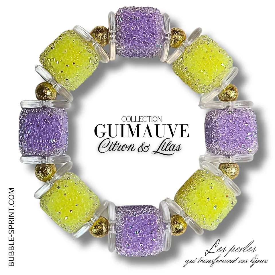 ARTSHOP Bijoux en KITS GUIMAUVE bracelet Citron Lilas