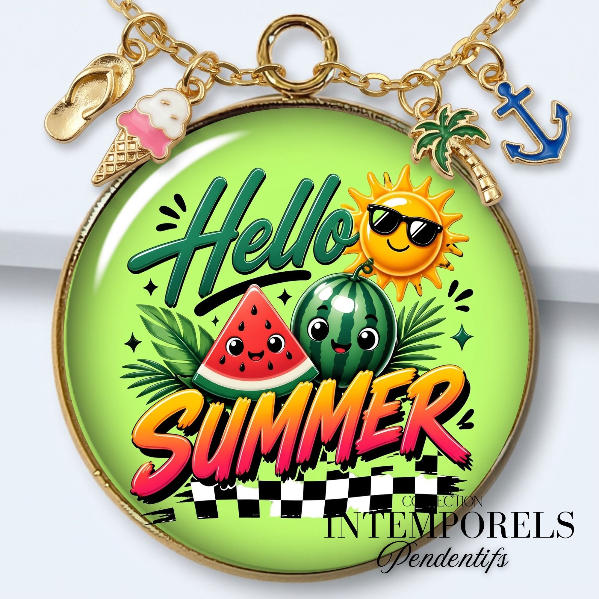 ARTSHOP Pendentifs Intemporel Summer pendentif doré x1