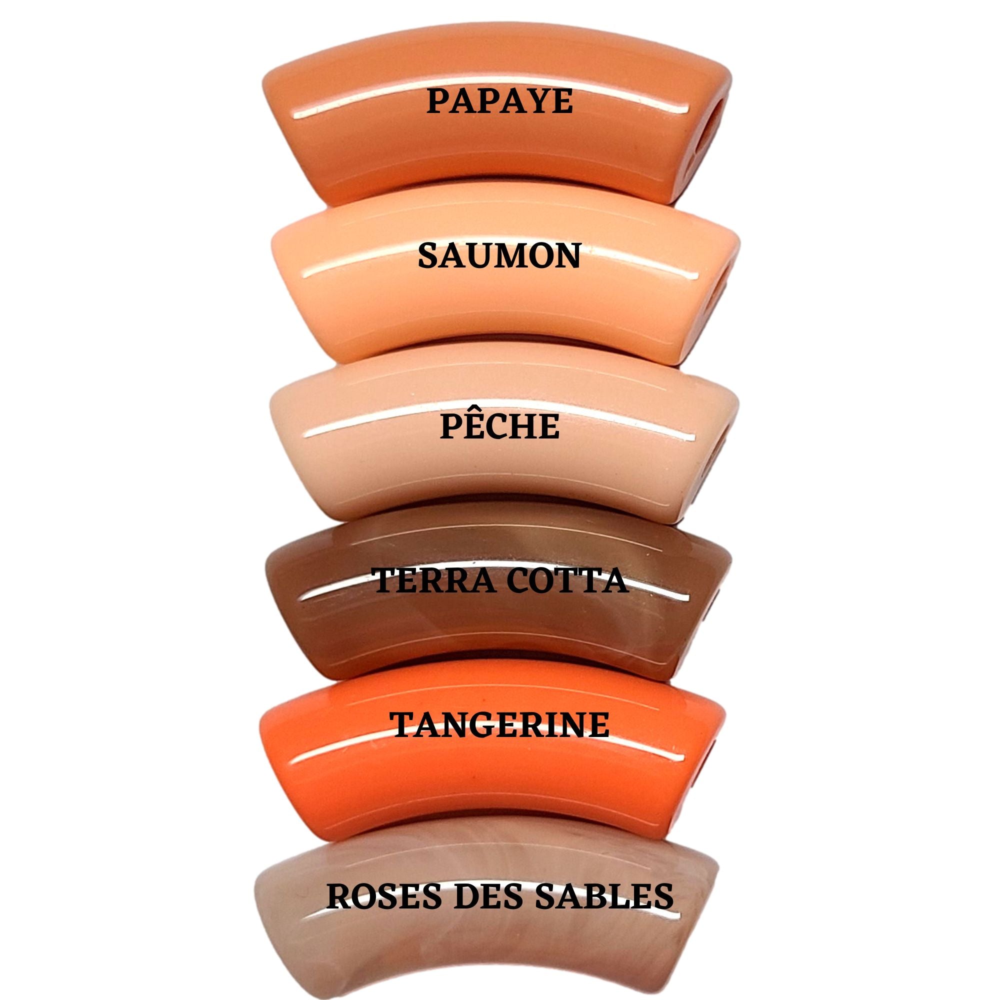 ARTSHOP Camaieux 156 tubes incurvés 12mm ton orange x6