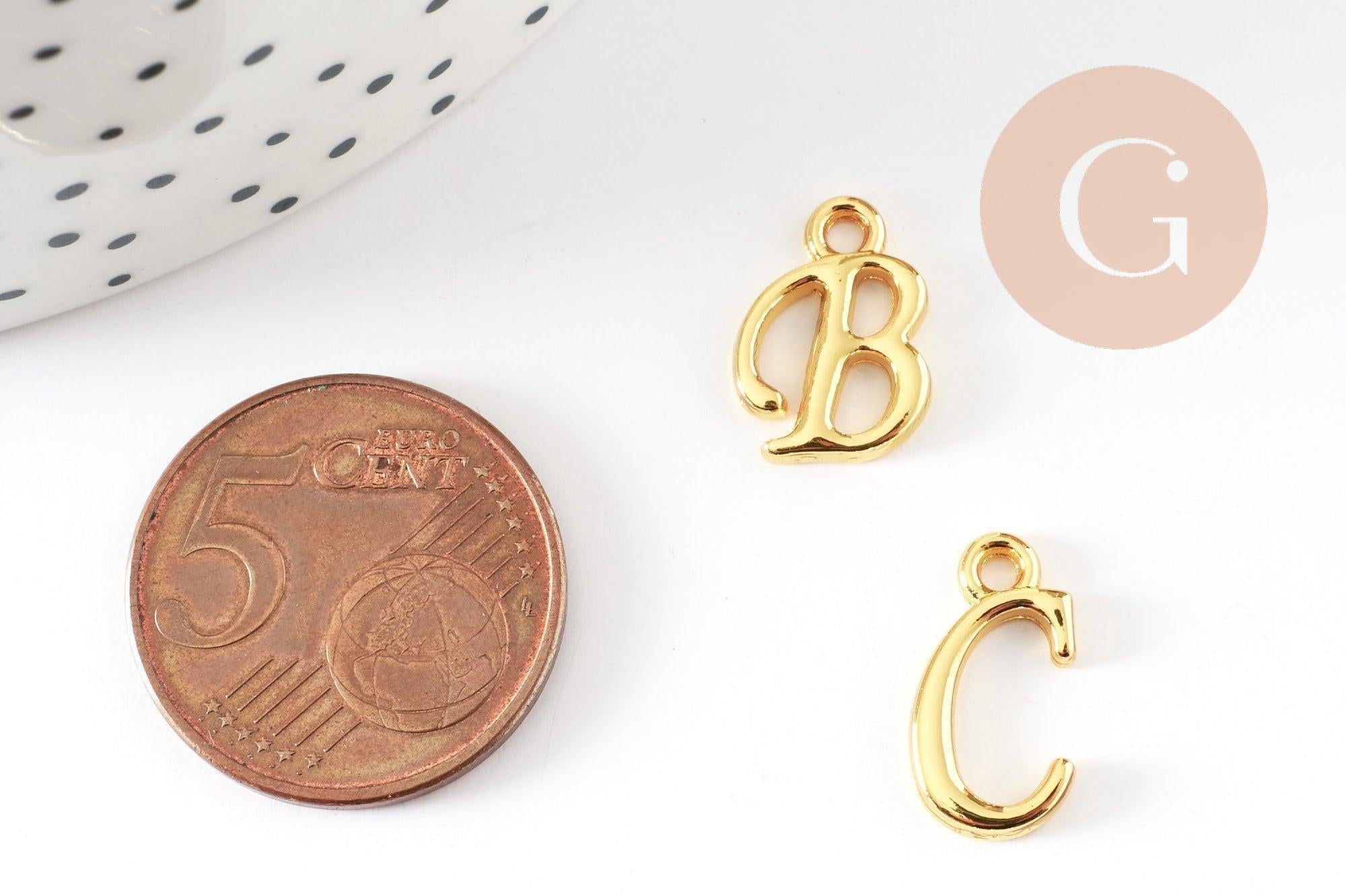 Gingerlily Pendentifs G9380 pendentif lettre dorée 14 mm