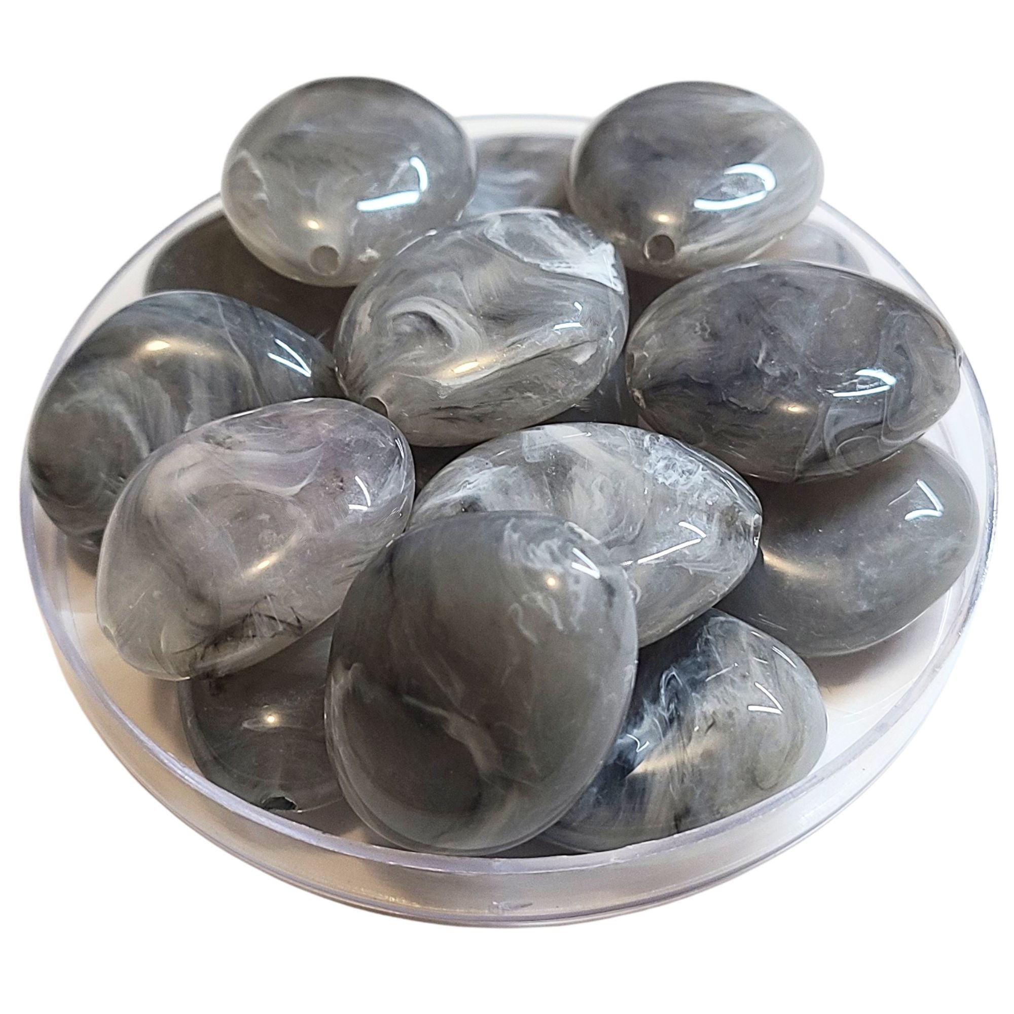 ARTSHOP Galets TIKA 34 Gris fumé marbré galet 30MM x1