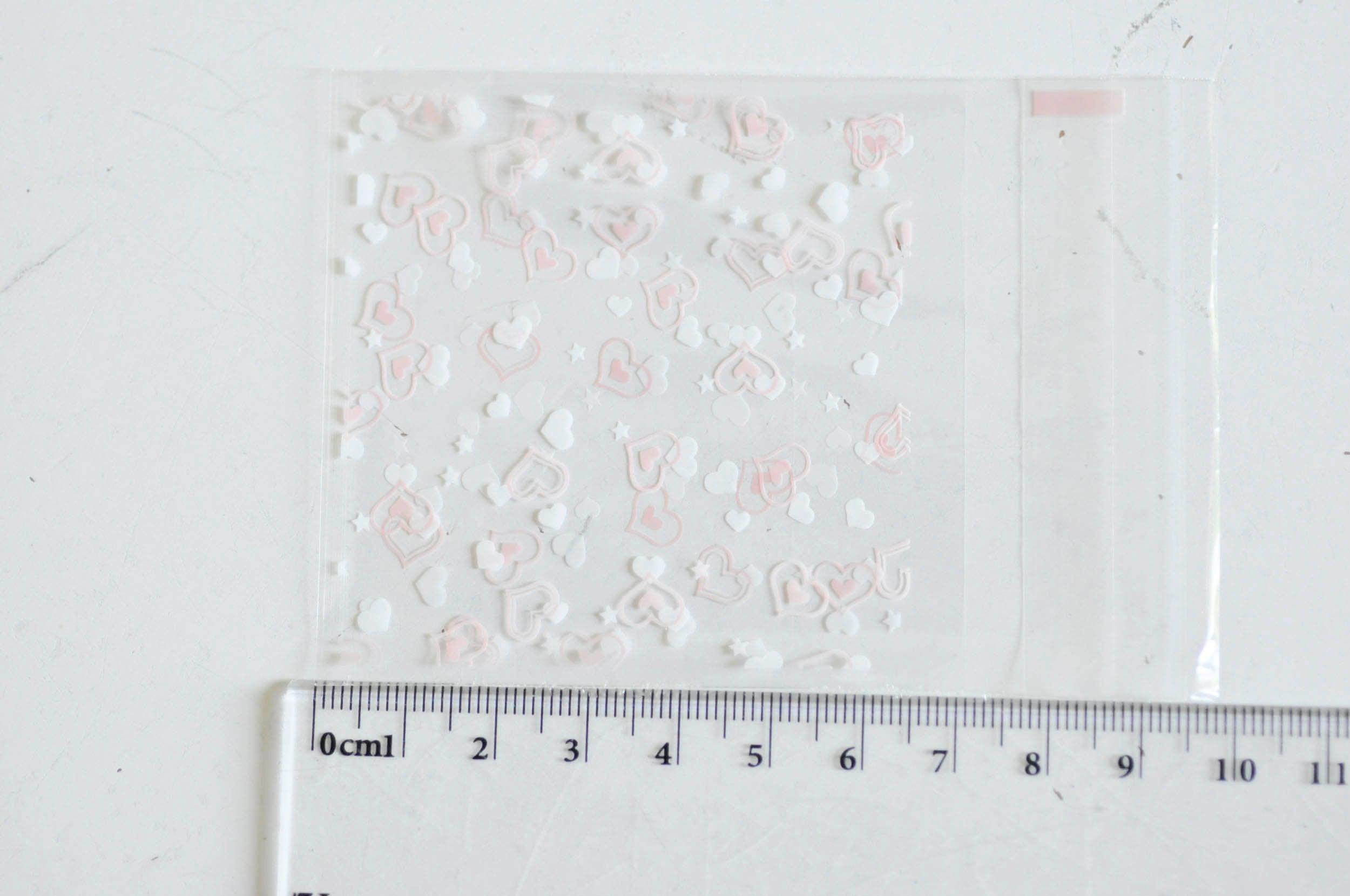 Gingerlily Sachet cadeau plastique cœur 10x7 cm lot 10 G2642