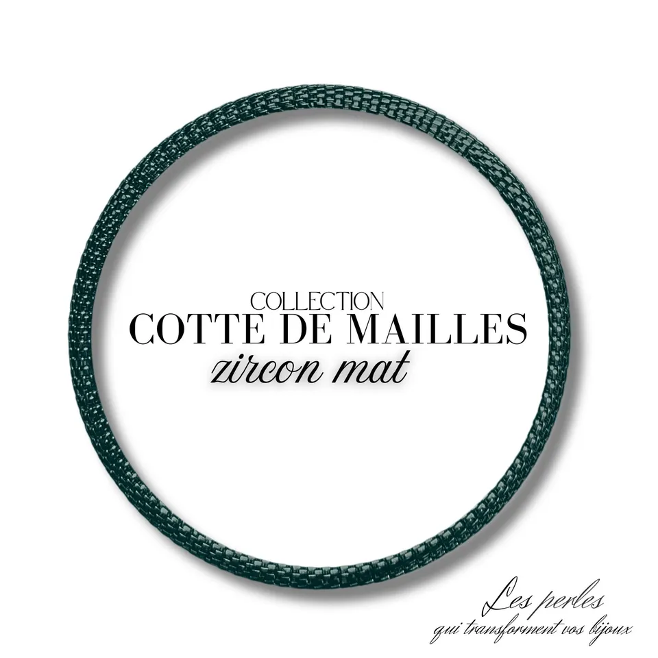 ARTSHOP Cotte de Mailles bracelet élastique zircon mat x1