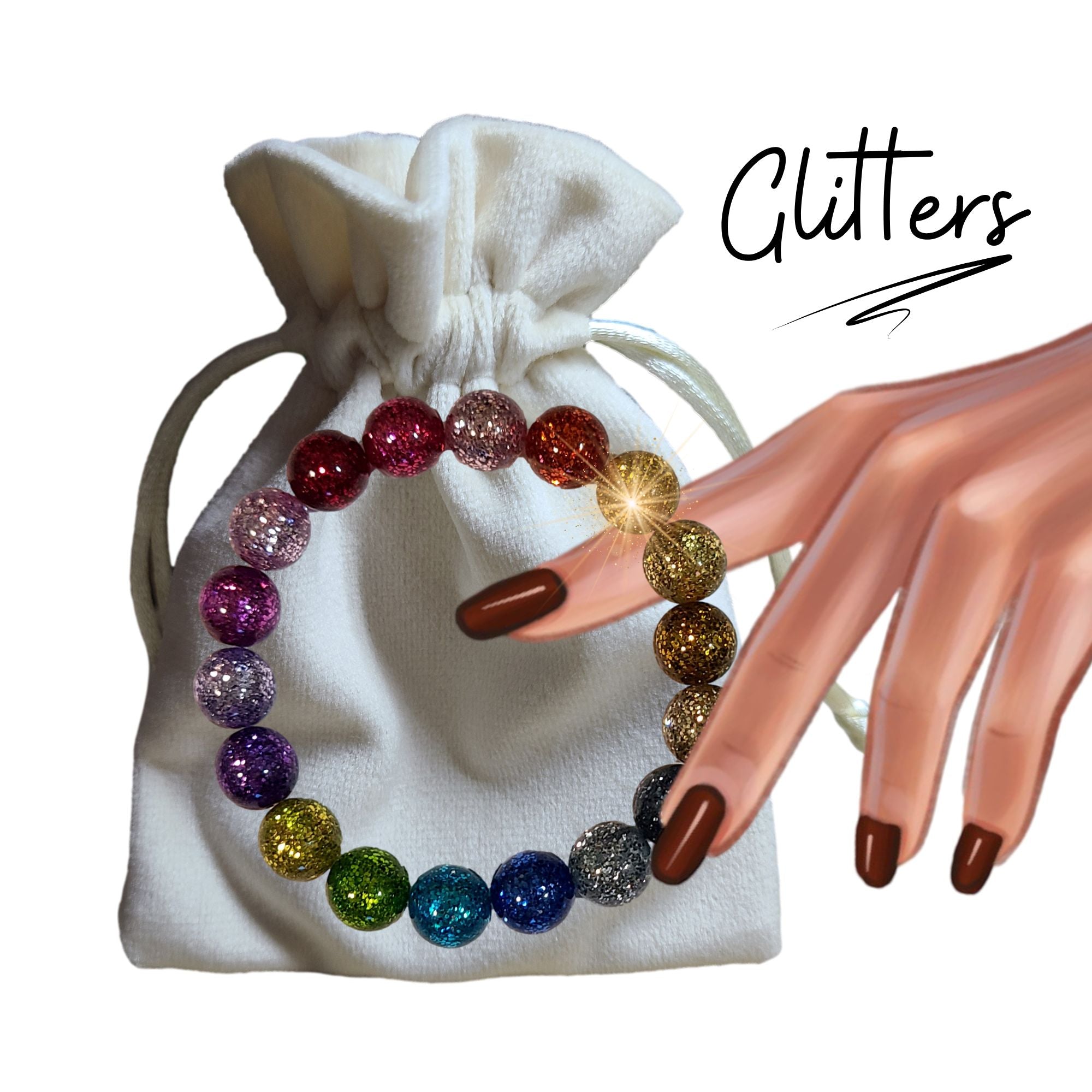 ARTSHOP Boules Glitters 1011 perles rondes 10mm mauve x10