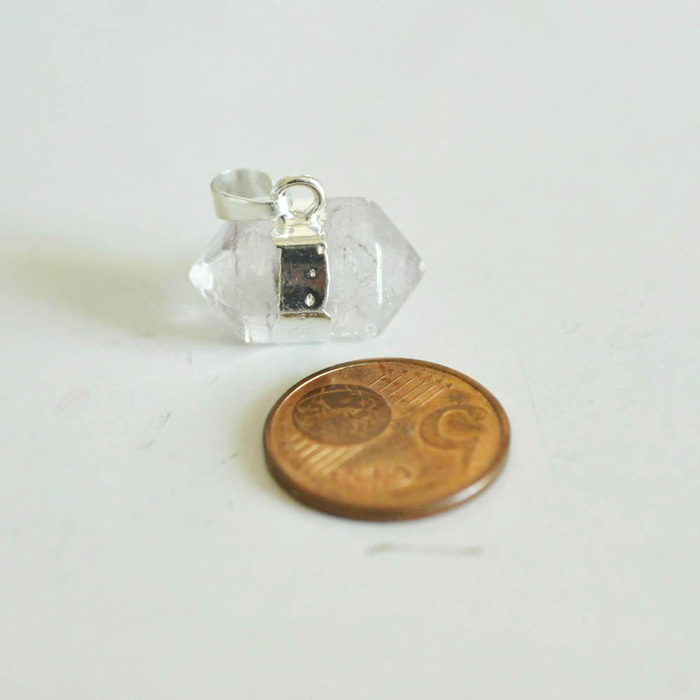 Gingerlily G2484 pendentif pointe cristal argenté 22mm
