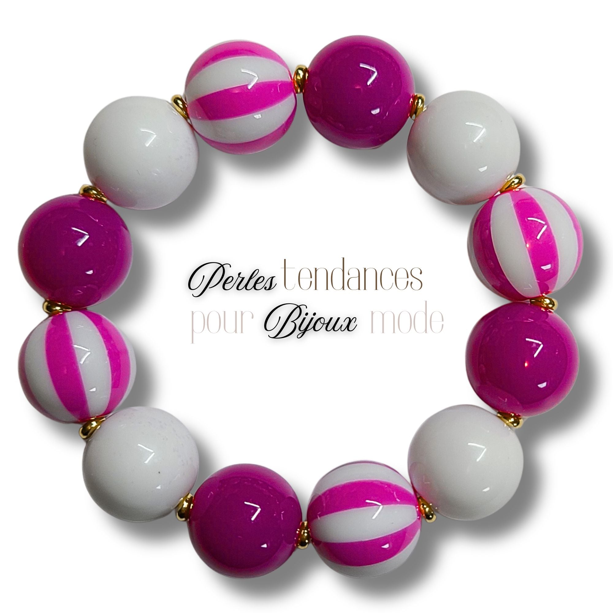 ARTSHOP Boules 16MM 414 perles acryliques rose lilas x10
