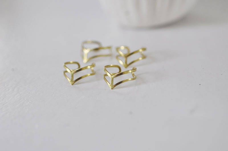 Gingerlily bague réglable diadème laiton brut 16mm