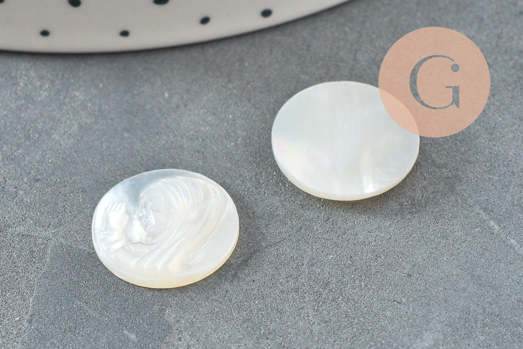 Gingerlily Cabochons DIY G9629 cabochon nacre Vierge 16mm