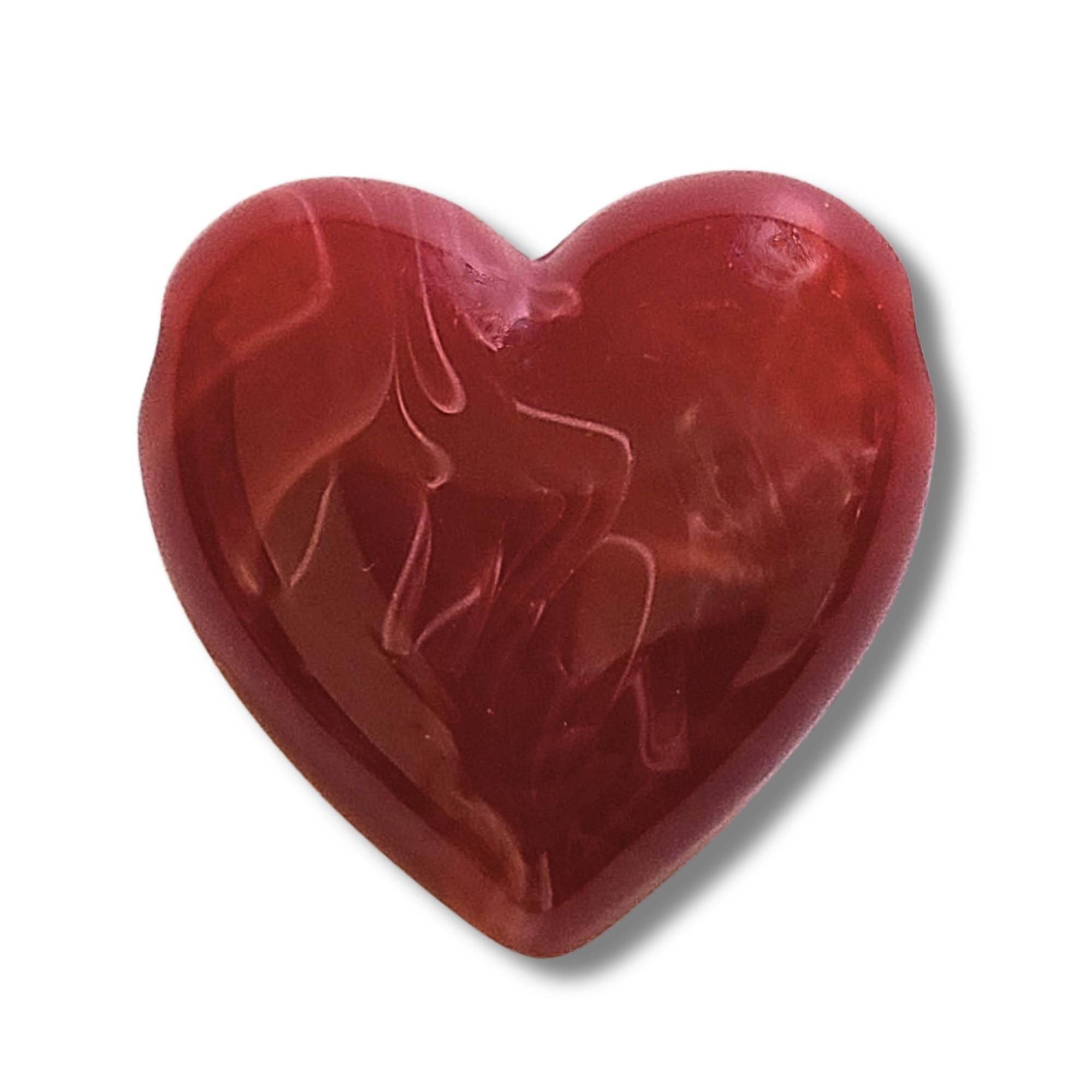 ARTSHOP HeartLine 6 Coeur Perle Acrylique Grenat Marbré x1