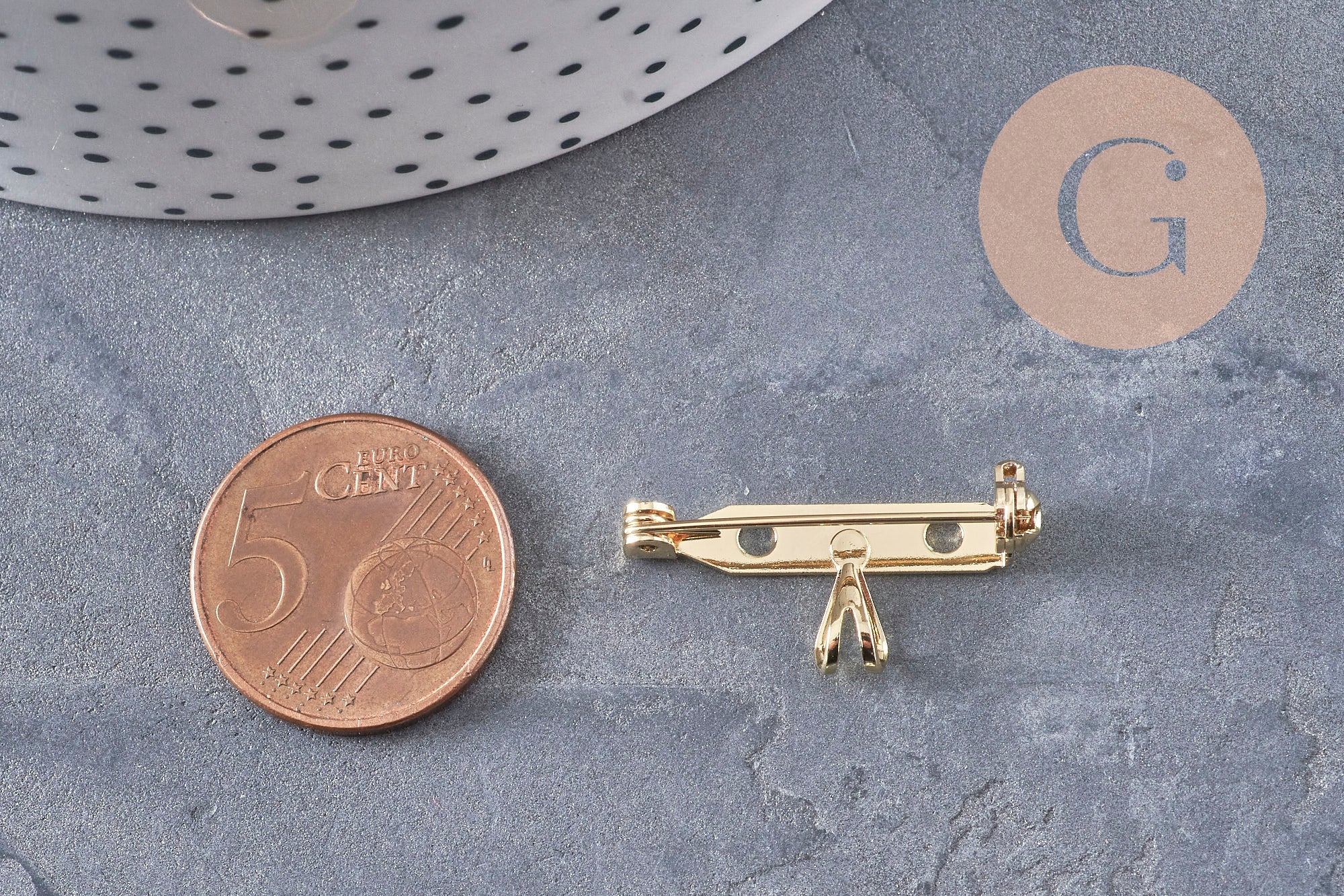 Gingerlily Apprêts G10987 support broche pendentif doré 26mm