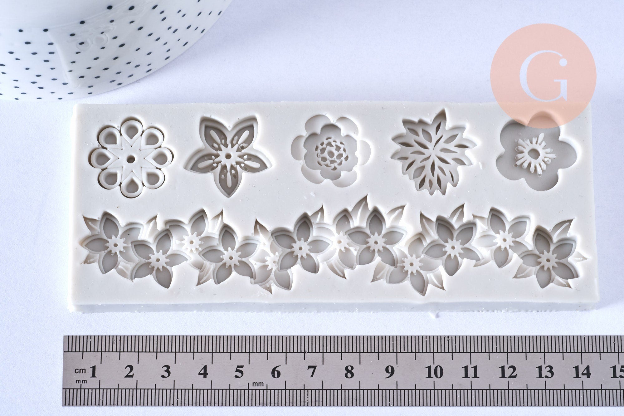 Gingerlily Moule silicone fleurs 14,5cm moule résine epoxy x1