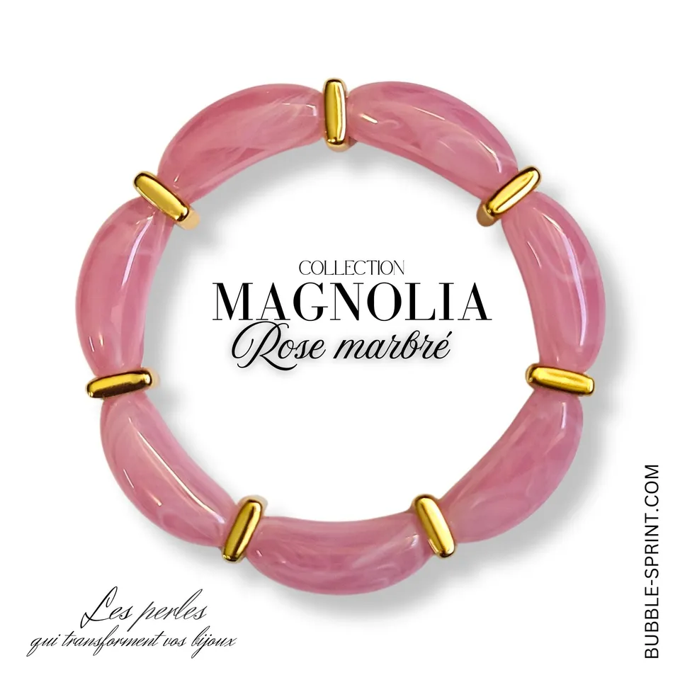 ARTSHOP Magnolia kit bracelet Rose marbré à faire soi-même
