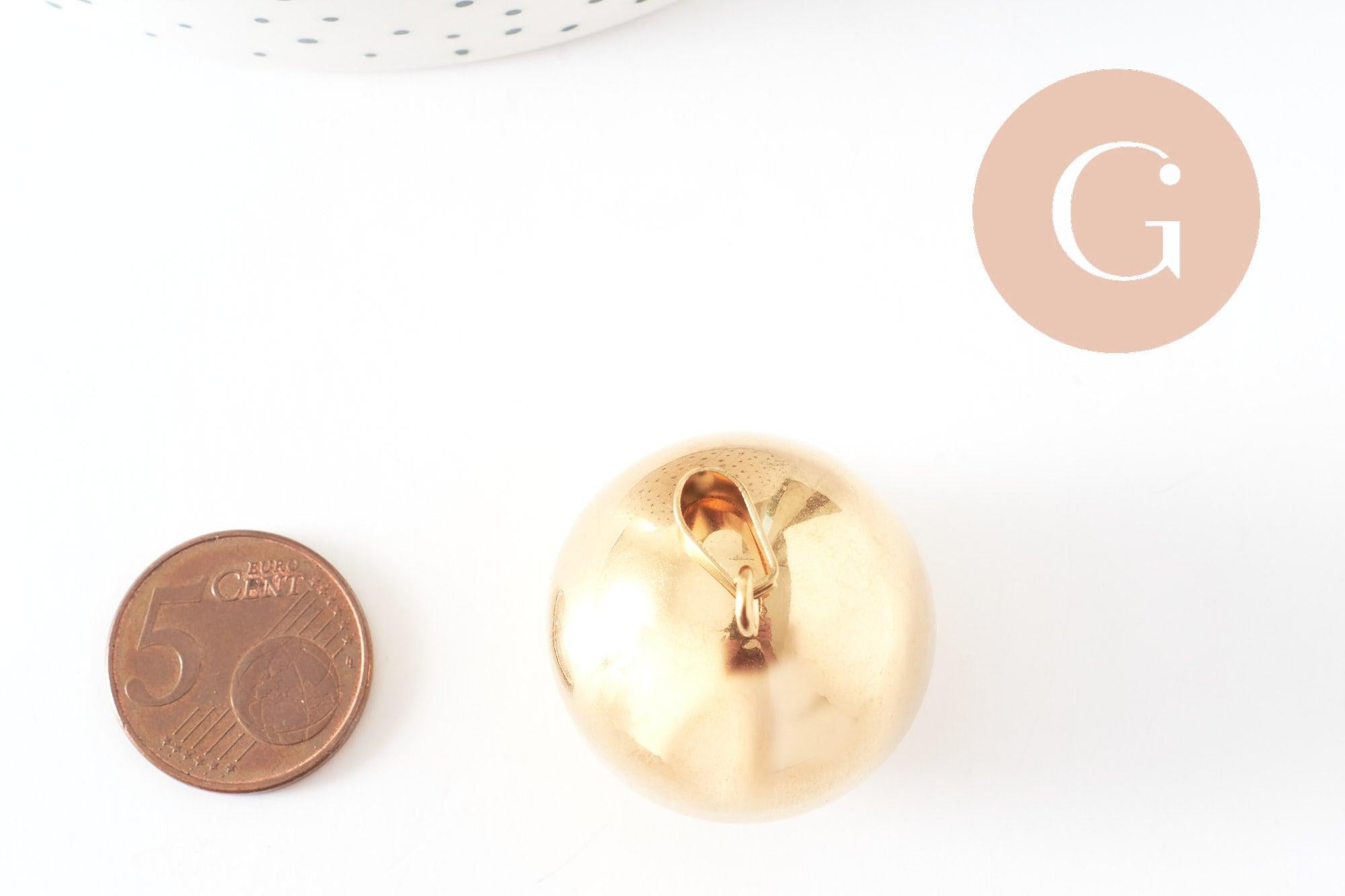 Gingerlily Pendentifs G9663 pendentif rond boule doré 35mm x1