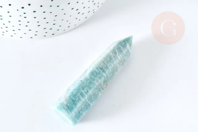 Gingerlily Perles pointe amazonite naturelle 70-80mm G8412
