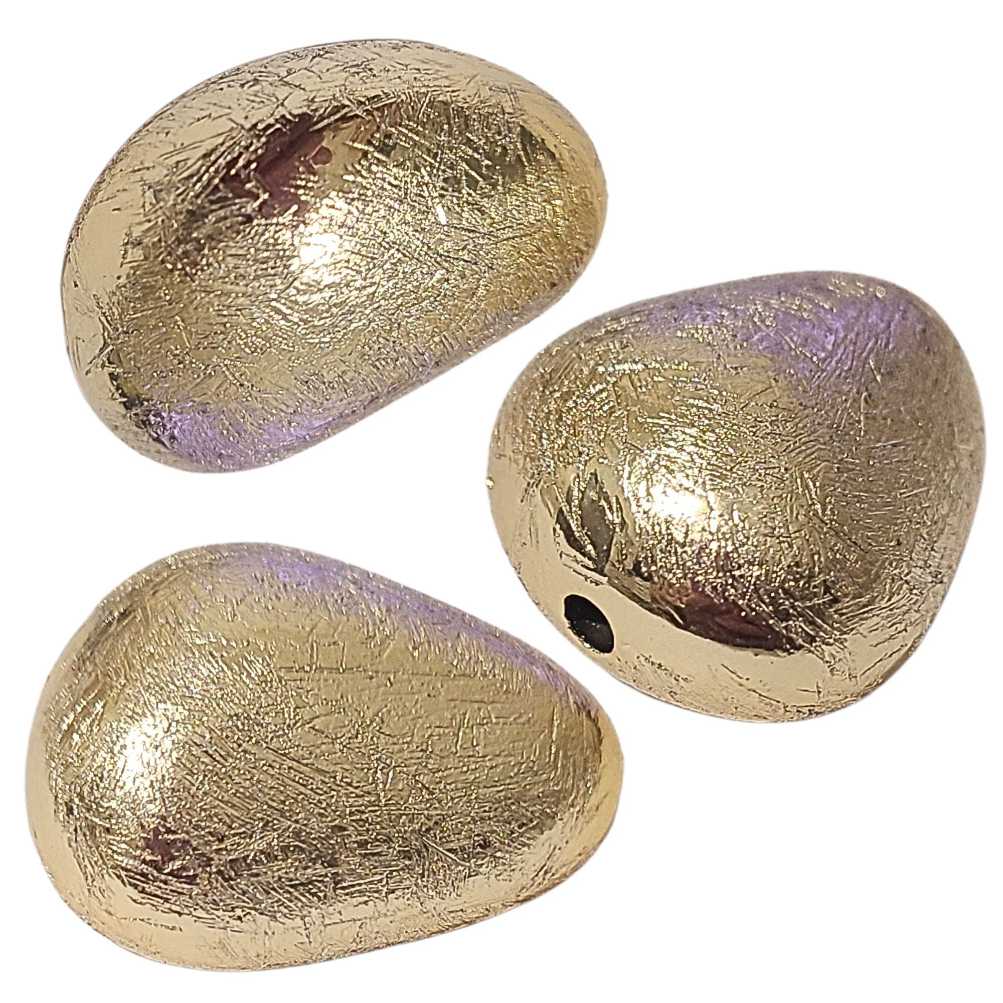 ARTSHOP CCB perle galet brossé doré 27 mm x1