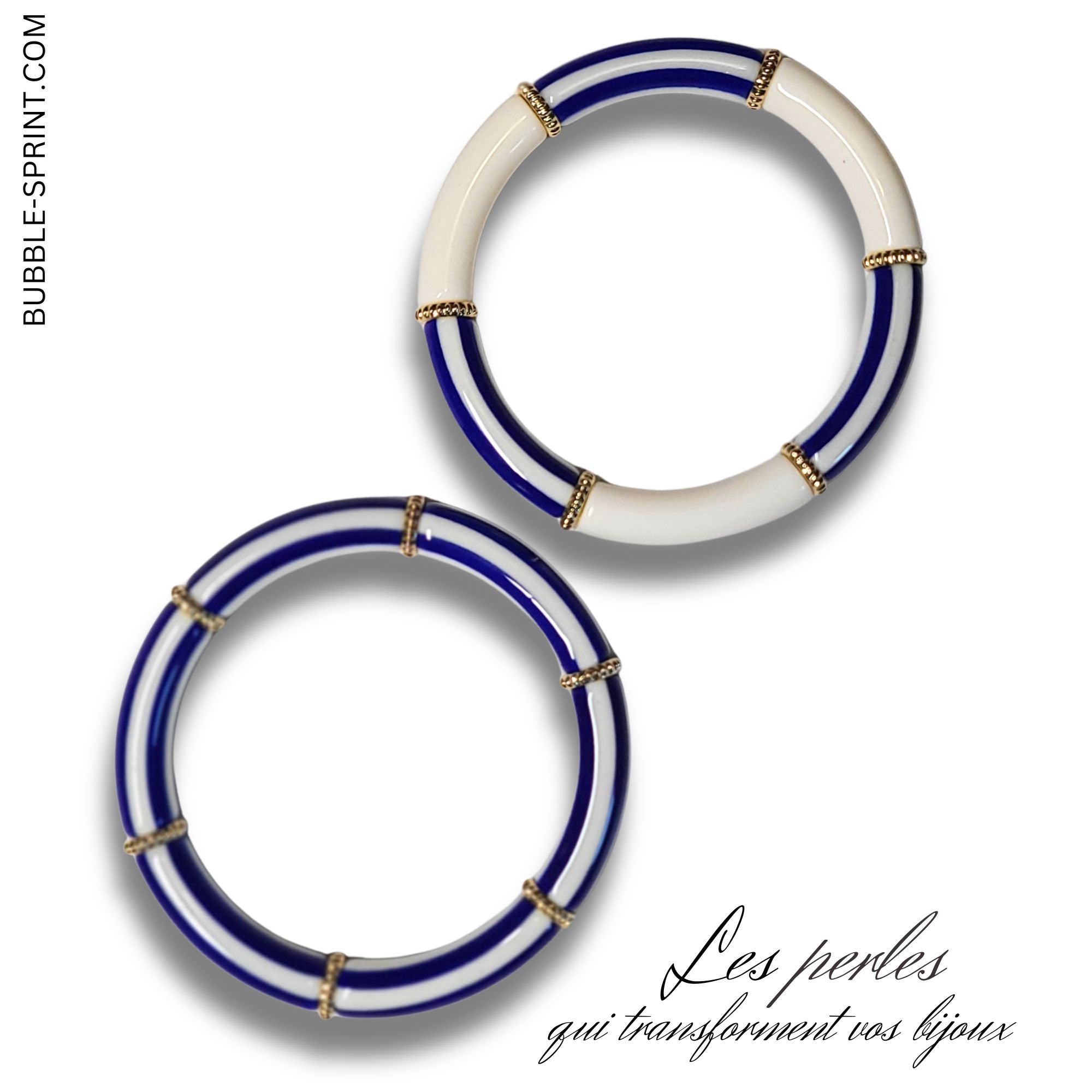 ARTSHOP Tubes Rayures 453 tube incurvé bleu 8mm x1