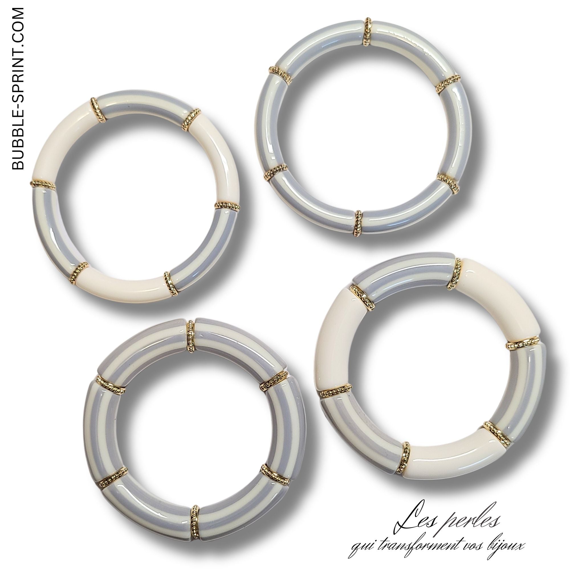 ARTSHOP Tubes à rayures 460 tube incurvé greige x6