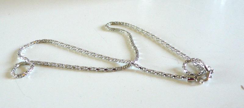 Gingerlily Chaîne acier G502 collier dentelle 40 cm