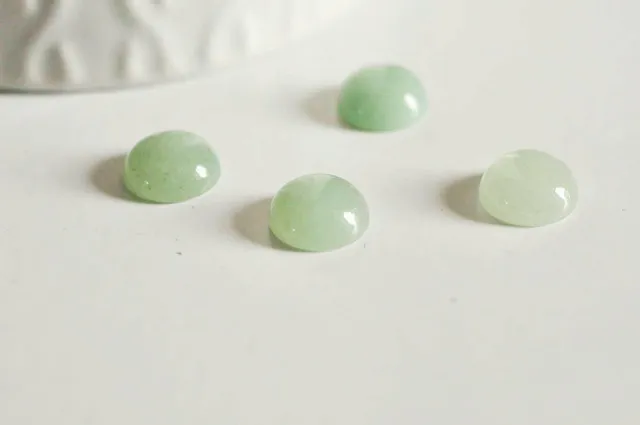 Gingerlily Cabochon aventurine verte rond 8mm pierre à coller