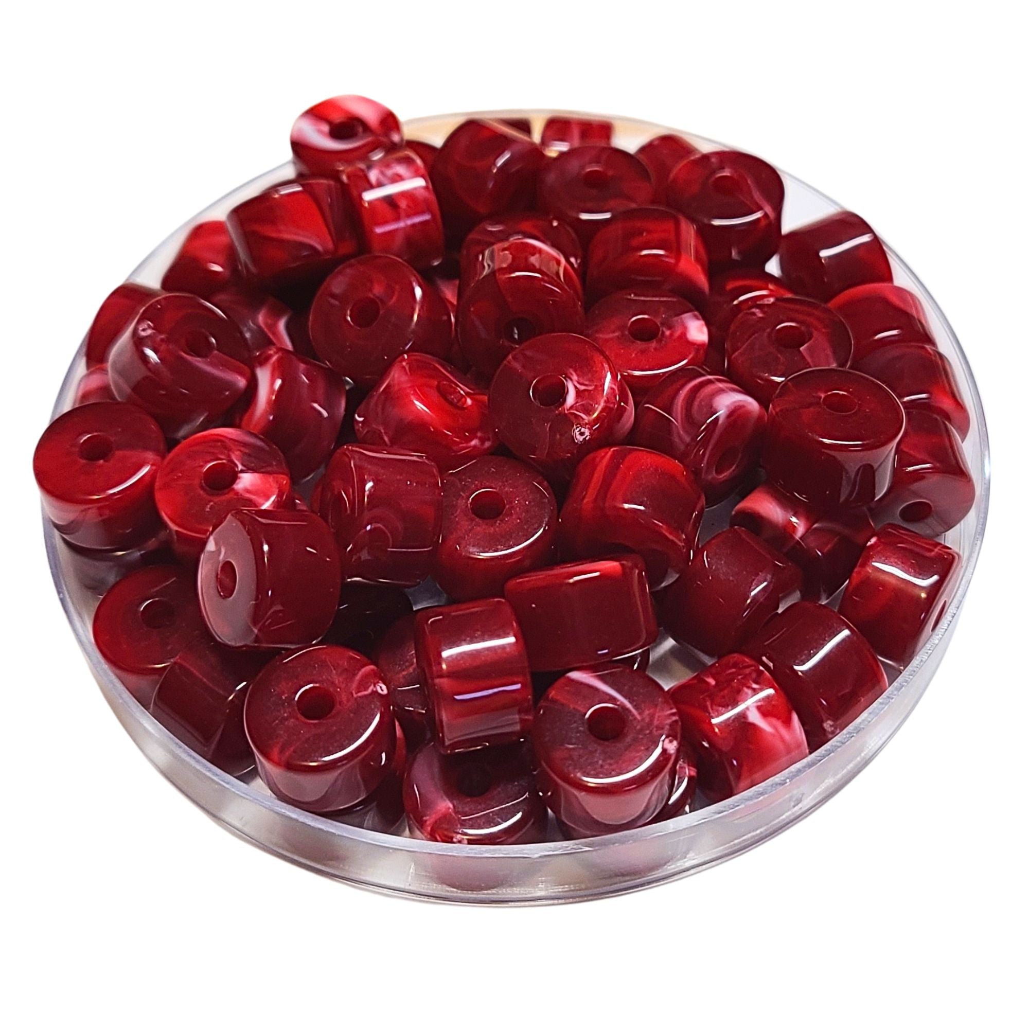 ARTSHOP 1/4 Tube 5 Cylindre Bordeaux marbré 12 mm x6