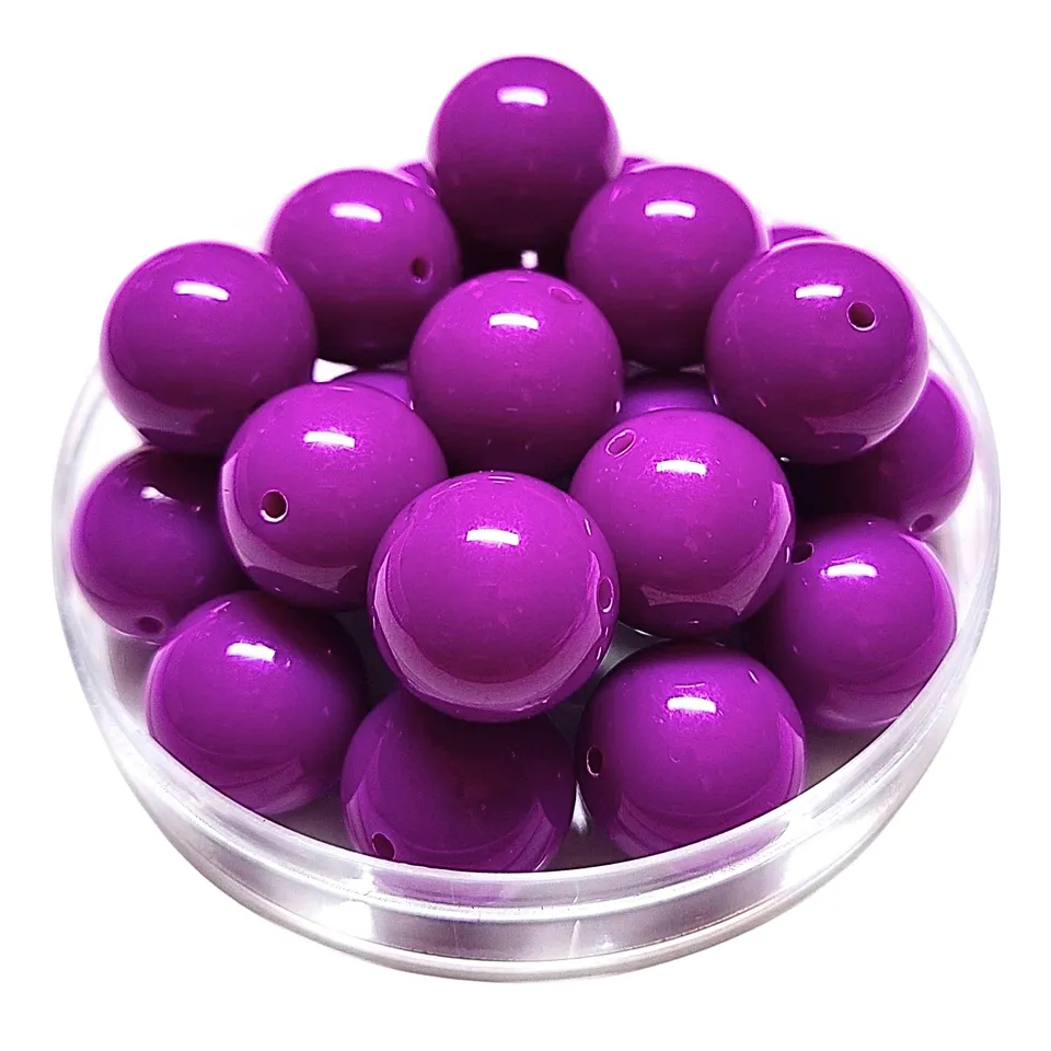 ARTSHOP Boules 20MM 96 Orchidée foncé perle x10 brillante