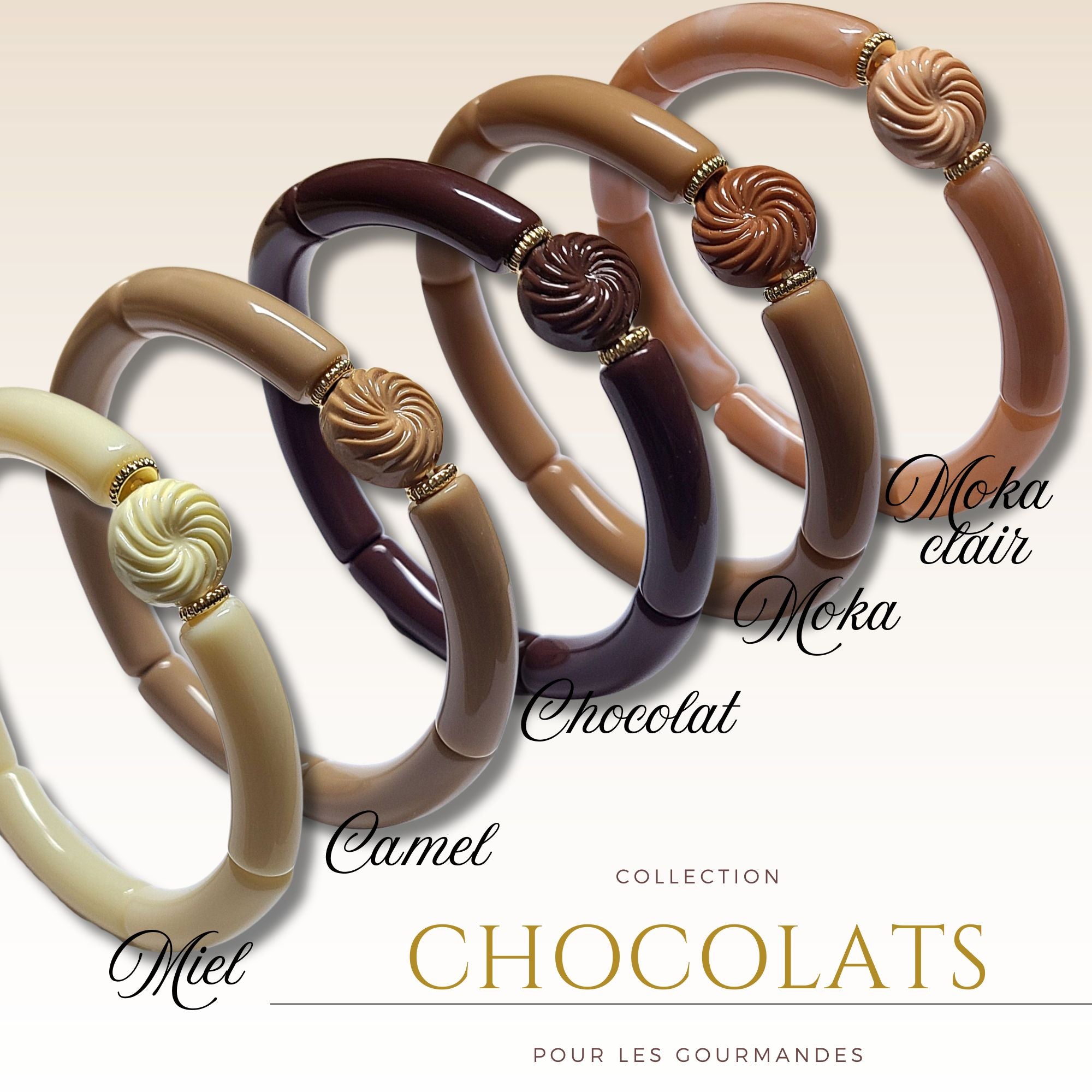 ARTSHOP Bijoux en KITS bracelet macaron Miel kit bracelet
