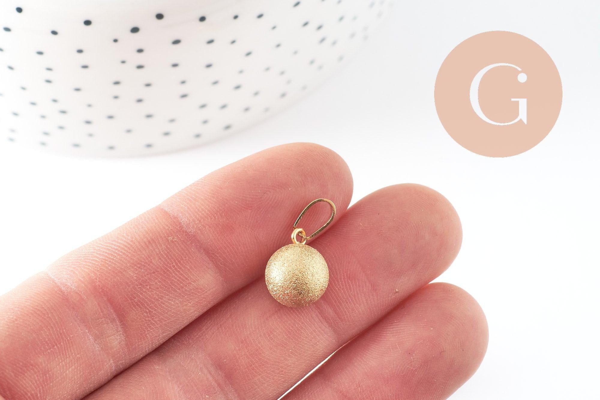 Gingerlily Pendentifs G9666 pendentif boule ronde doré 17mm x1