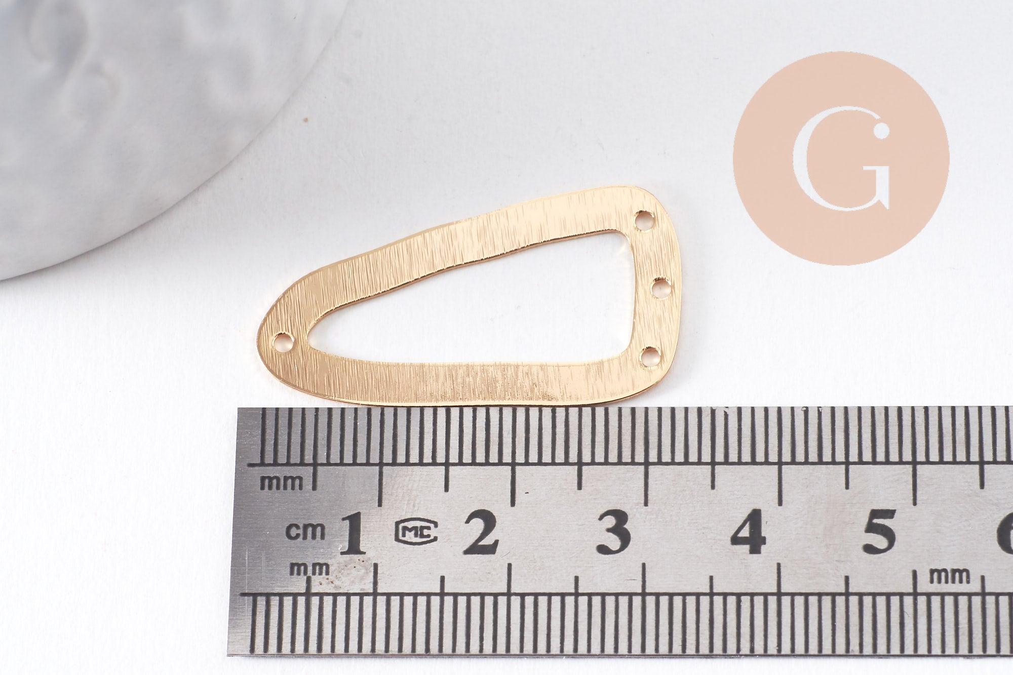 Gingerlily Apprêts connecteur triangle G10384 laiton doré 33mm x2