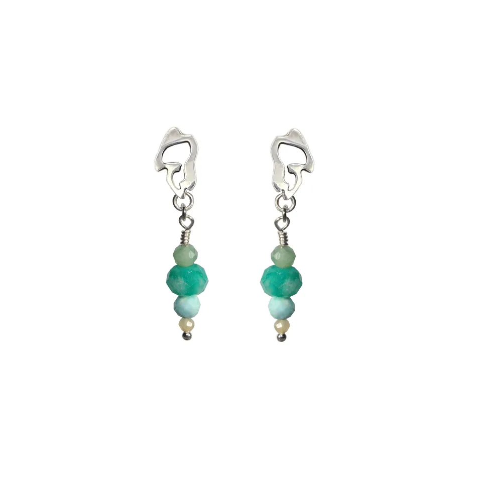 Kajika Roli Lumi boucles argent perles bleues