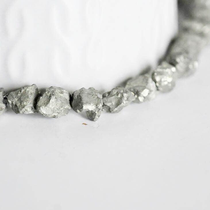 Gingerlily Perles pyrite nugget G1947 perles pierre fil 40 cm