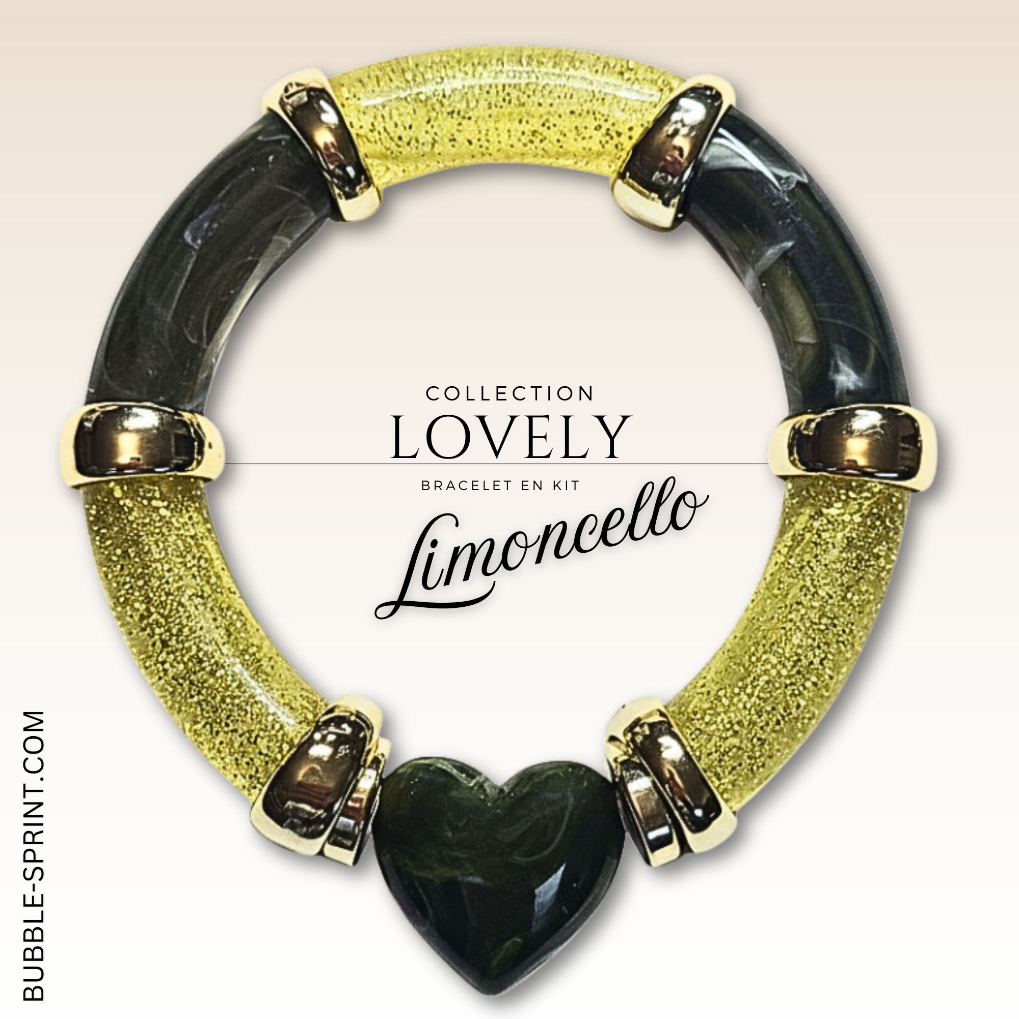 ARTSHOP Bijoux en KITS bracelet LOVELY kit bracelet Limoncello acrylique