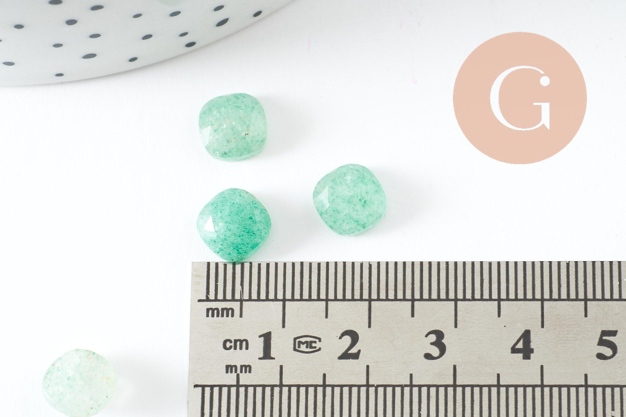 Gingerlily Perles G9702 cabochon carré aventurine 8x8 mm
