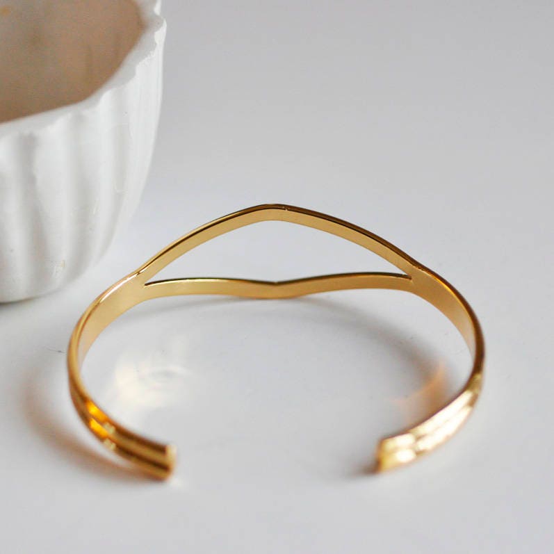 Gingerlily Accessoires Bracelet jonc G10174 plaqué or 16K 64mm