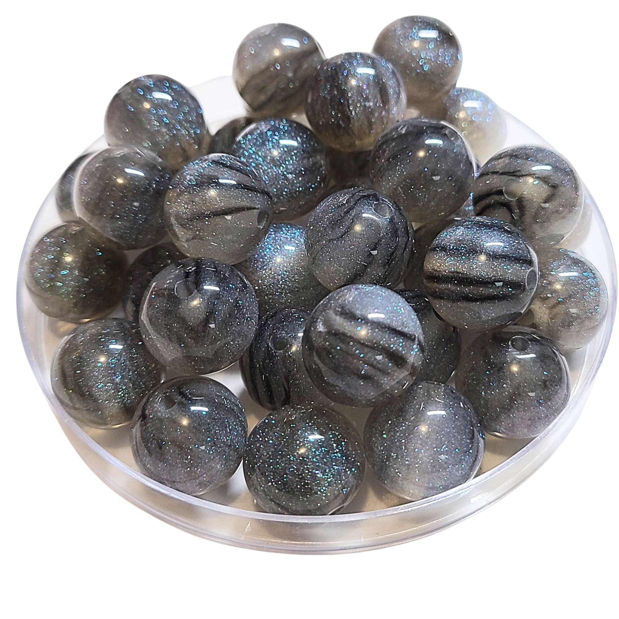 ARTSHOP Boules Glitters 312 perle acrylique Gris perlé 16mm x1