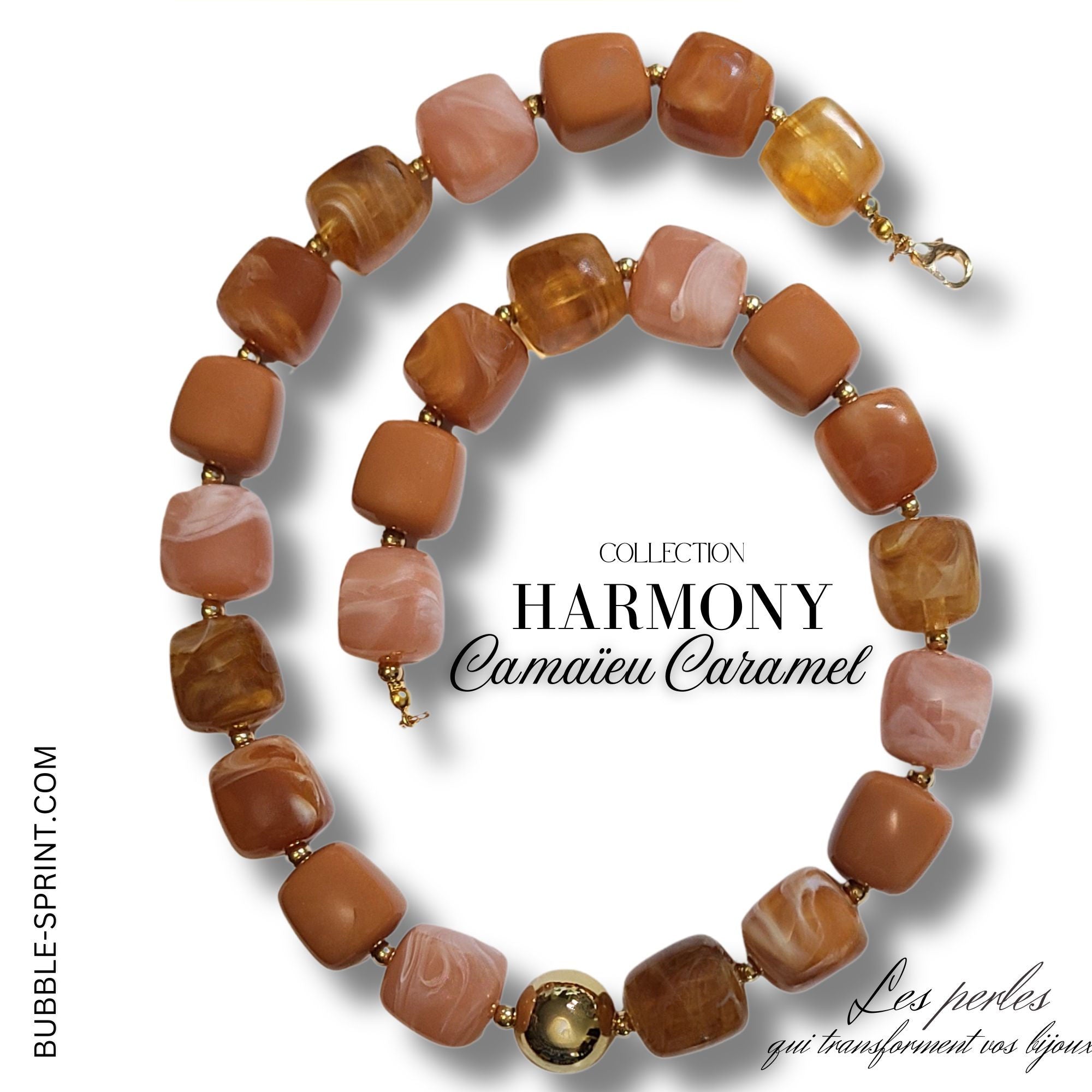 ARTSHOP HARMONY collier Camaïeu Caramel 50CM KIT