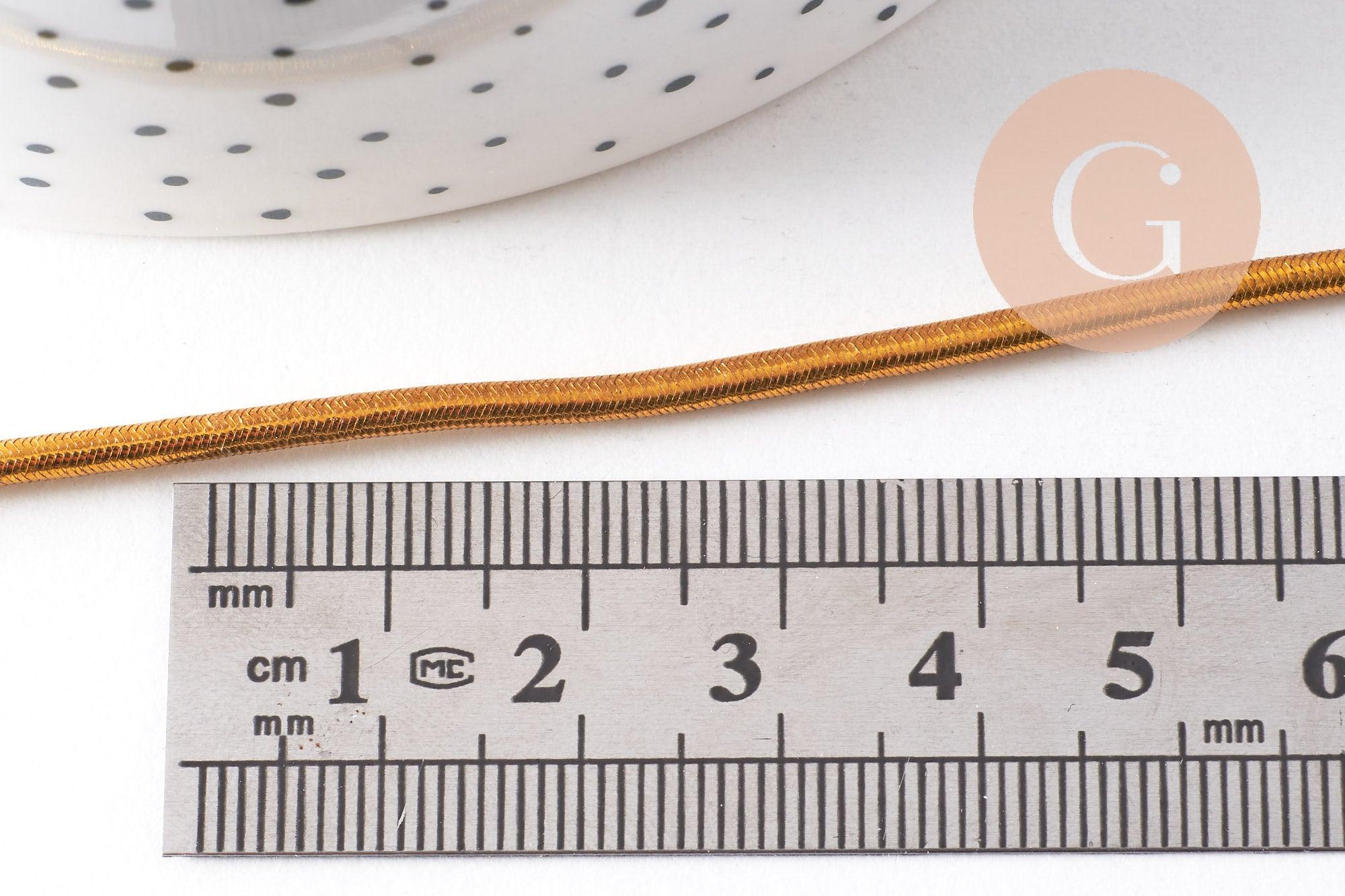 Gingerlily Cordons G10517 cordon élastique doré nylon 2,5mm 1m