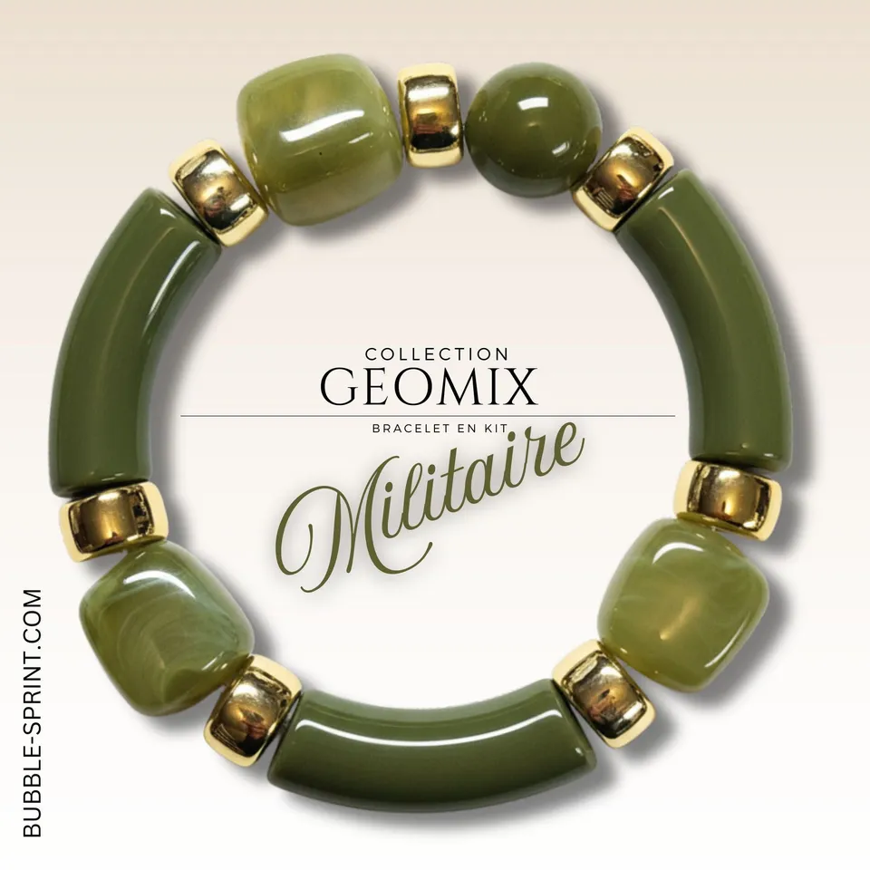 ARTSHOP GEOMIX kit bracelet militaire acrylique