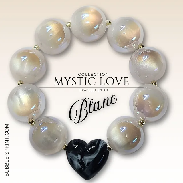 ARTSHOP Mystic Love kit bracelet blanc perles acrylique