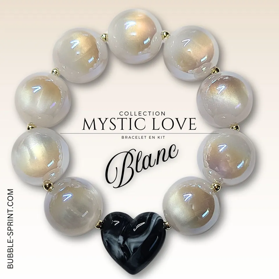 ARTSHOP Mystic Love kit bracelet blanc perles acrylique