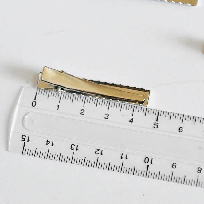 Gingerlily Support barrette G1699 pince crocodile platine x4