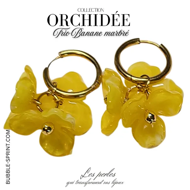 ARTSHOP Prêt-à-porter Trio Orchidées créole Banane marbré