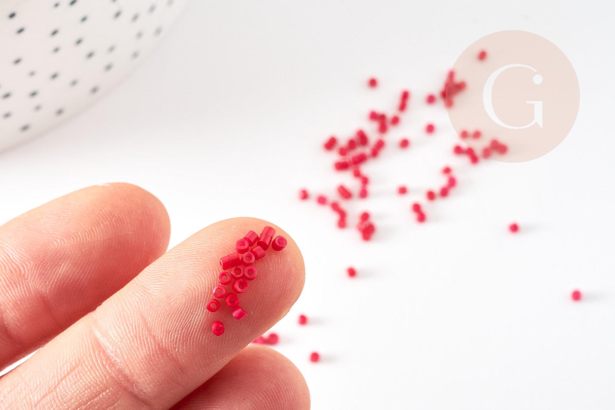 Gingerlily Perles Tube Rouge Rose Opaque 8g