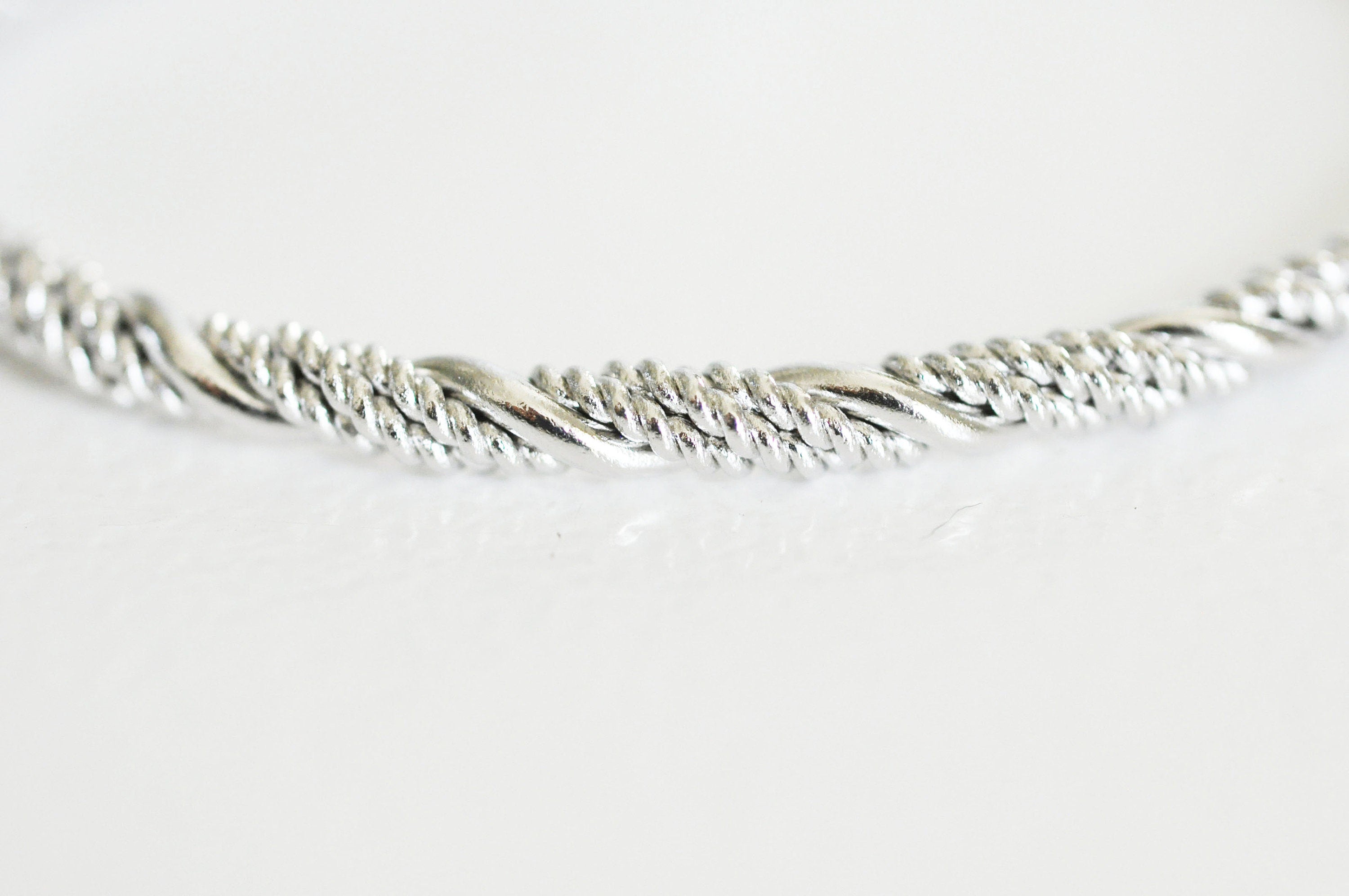 Gingerlily bracelet jonc réglable G2586 or blanc tressé