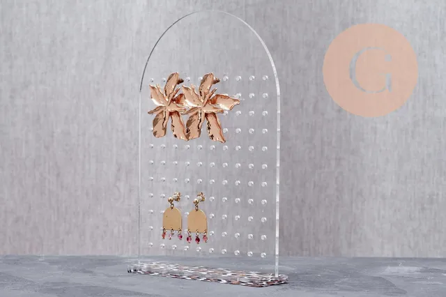 Gingerlily Présentoir boucles arche plexi léopard 17,8cm x1