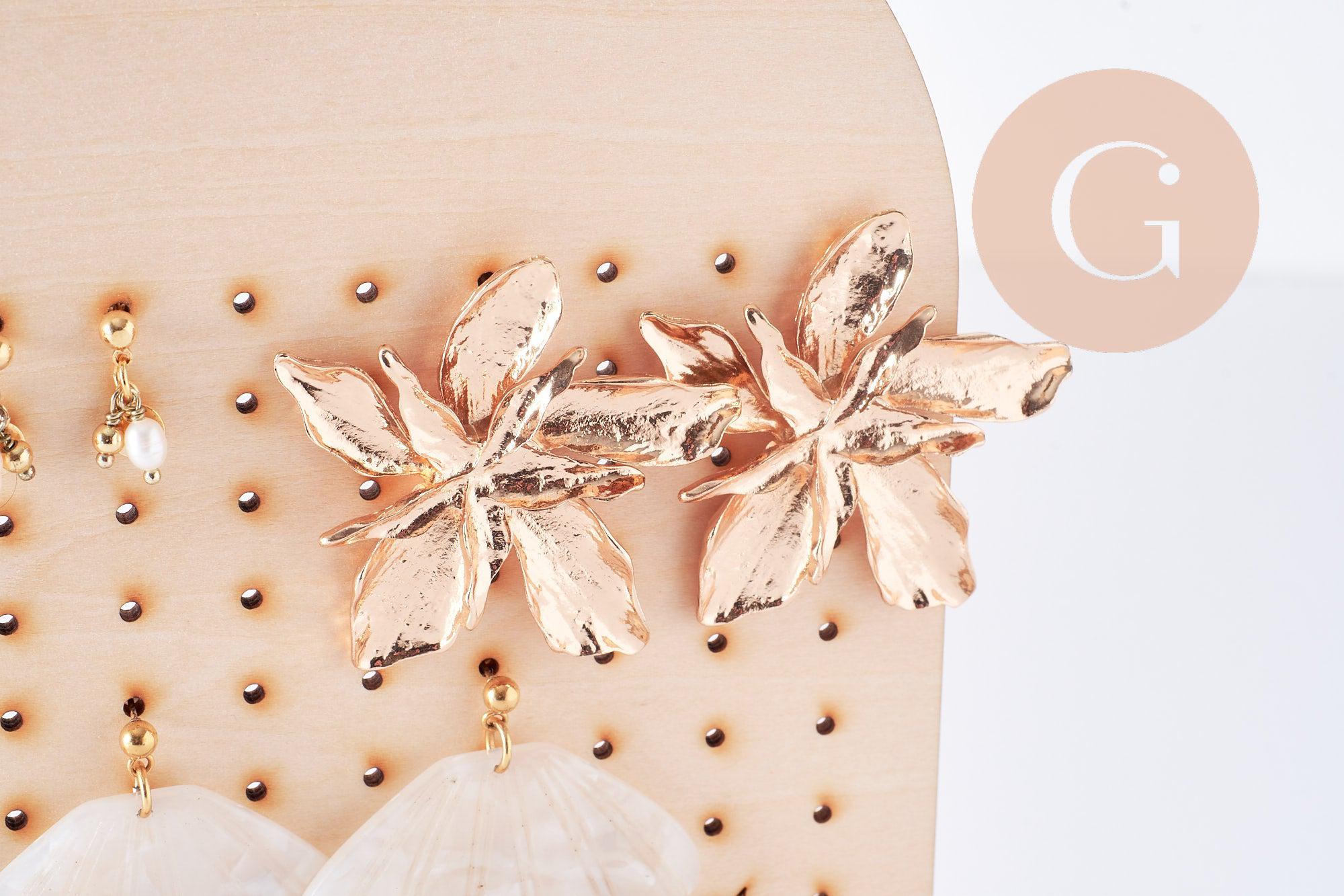 Gingerlily Présentoir boucles bois fleurs 18cm x1